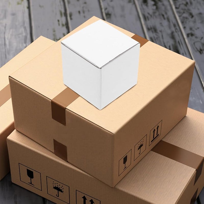 10Pcs White Corrugated Cardboard Mailing Boxes Sturdy Packing Storage Shipping For Home Office Moving - Image 4